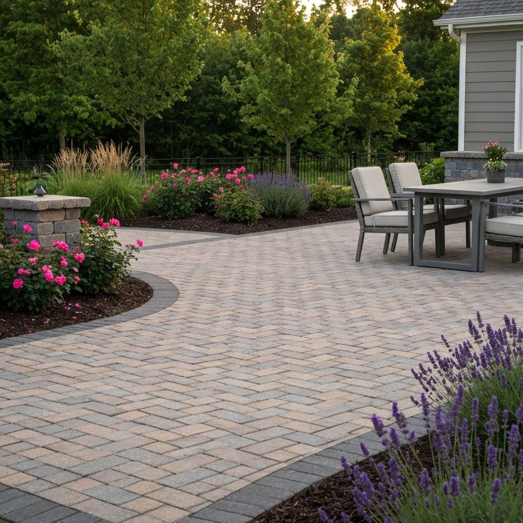Elegant paver patio installation